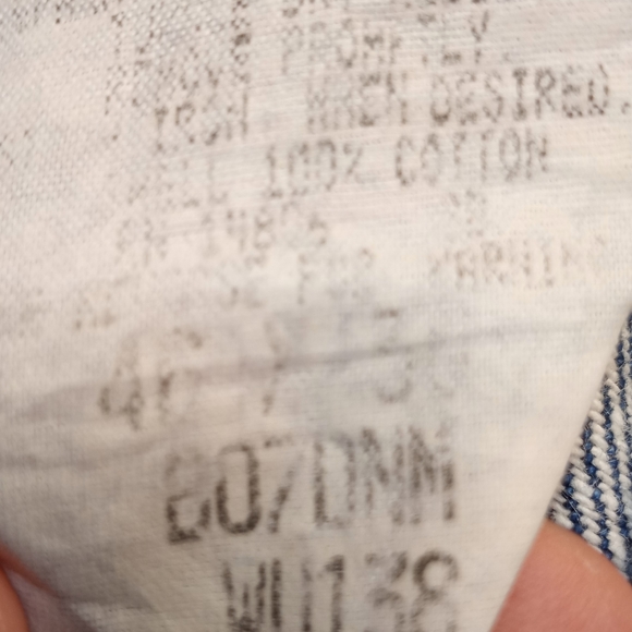 Vintage Union Made Carhartt Double Knee Jeans Sz 46 w/ Suspender Buttons - Picture 7 of 12